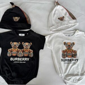 Authentic Burberry Baby Unisex two pack Bodysuit Set